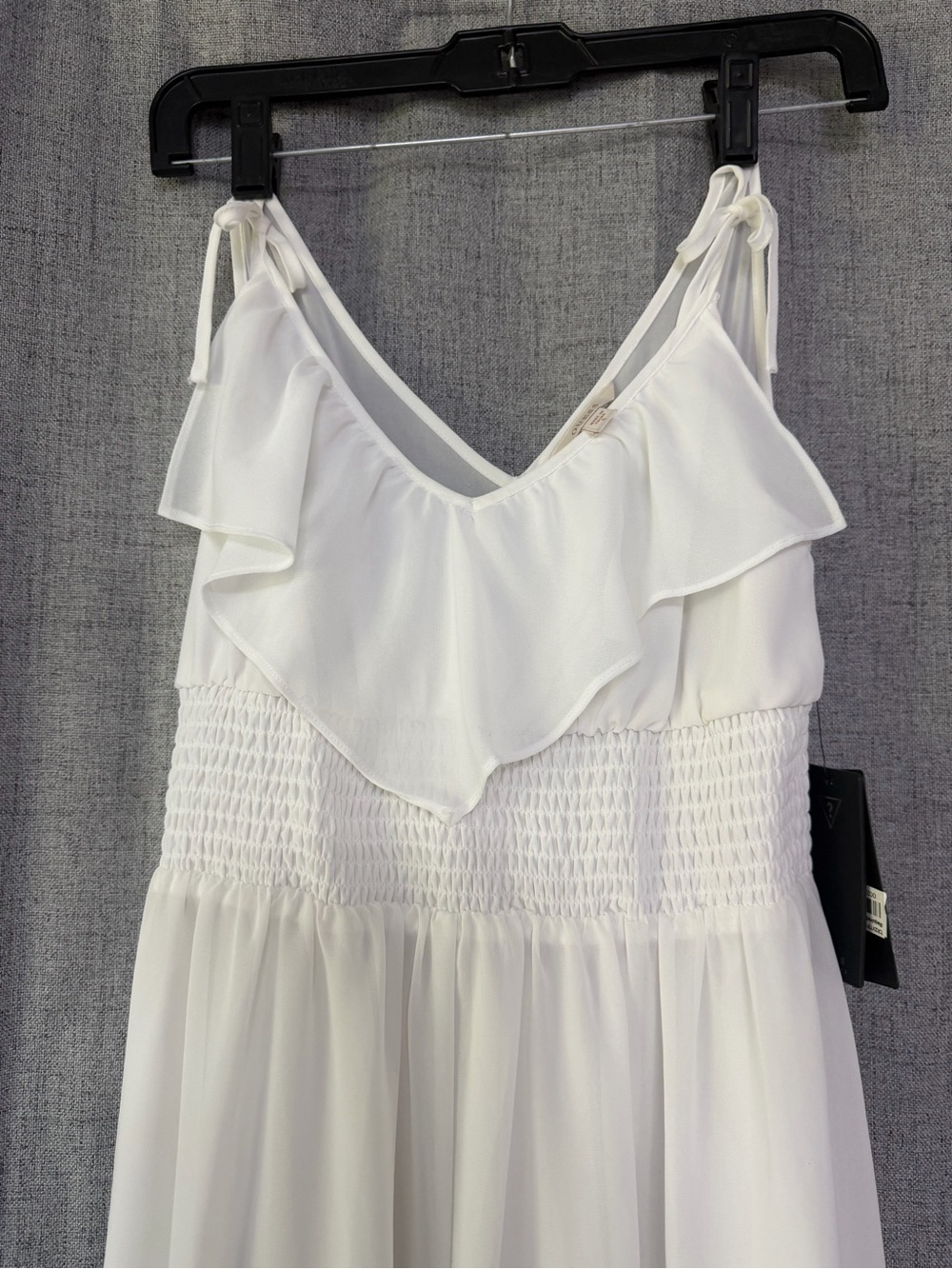 Guess White Ruffle High-Low Maxi Dress - Picture 6 of 7